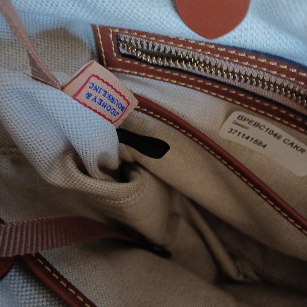 Dooney & Bourke Dawson Large Satchel, Caramel, Pebble Leather, BPEBC1046 - Picture 8 of 10